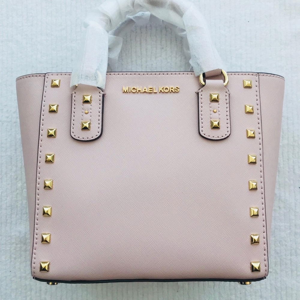 SOLD Michael Kors Sandrine Stud Crossbody Pink
